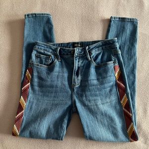 Driftwood Jackie high-rise embroidered jeans